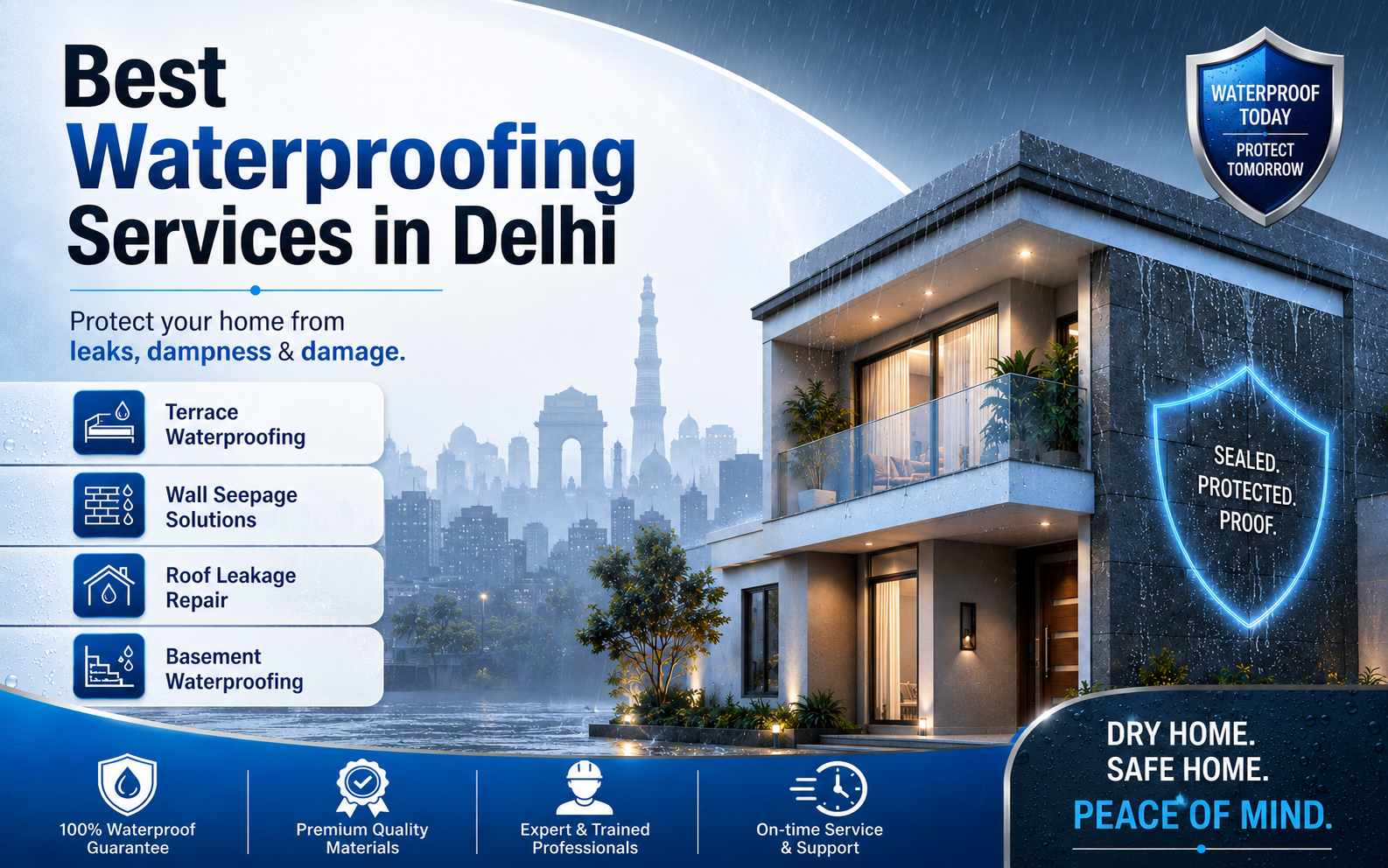 Best Waterproofing Services in Delhi: Protect Your Home from Leaks, Damp and Damage