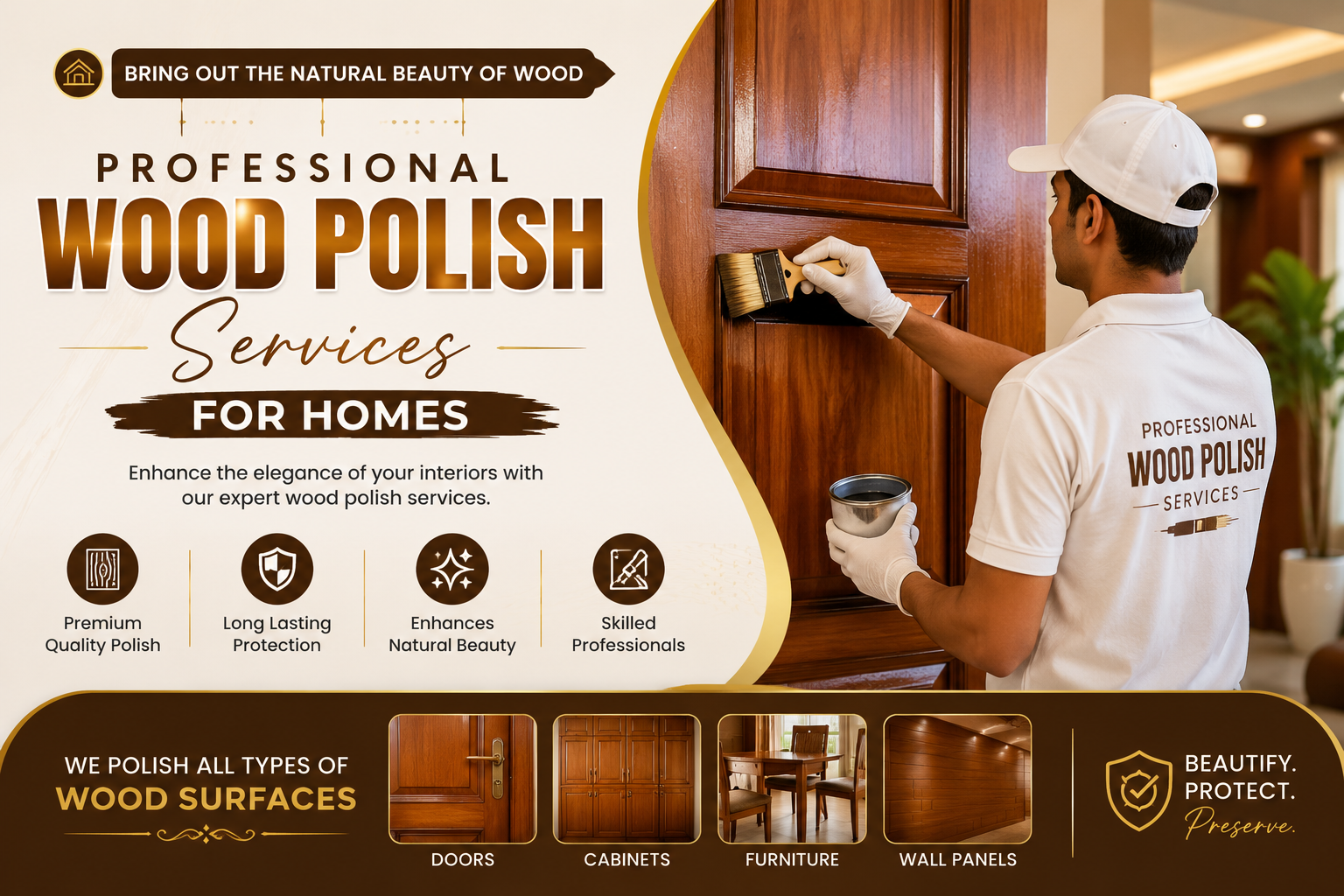 Professional Wood Polish Services for Homes | Restore Shine and Beauty